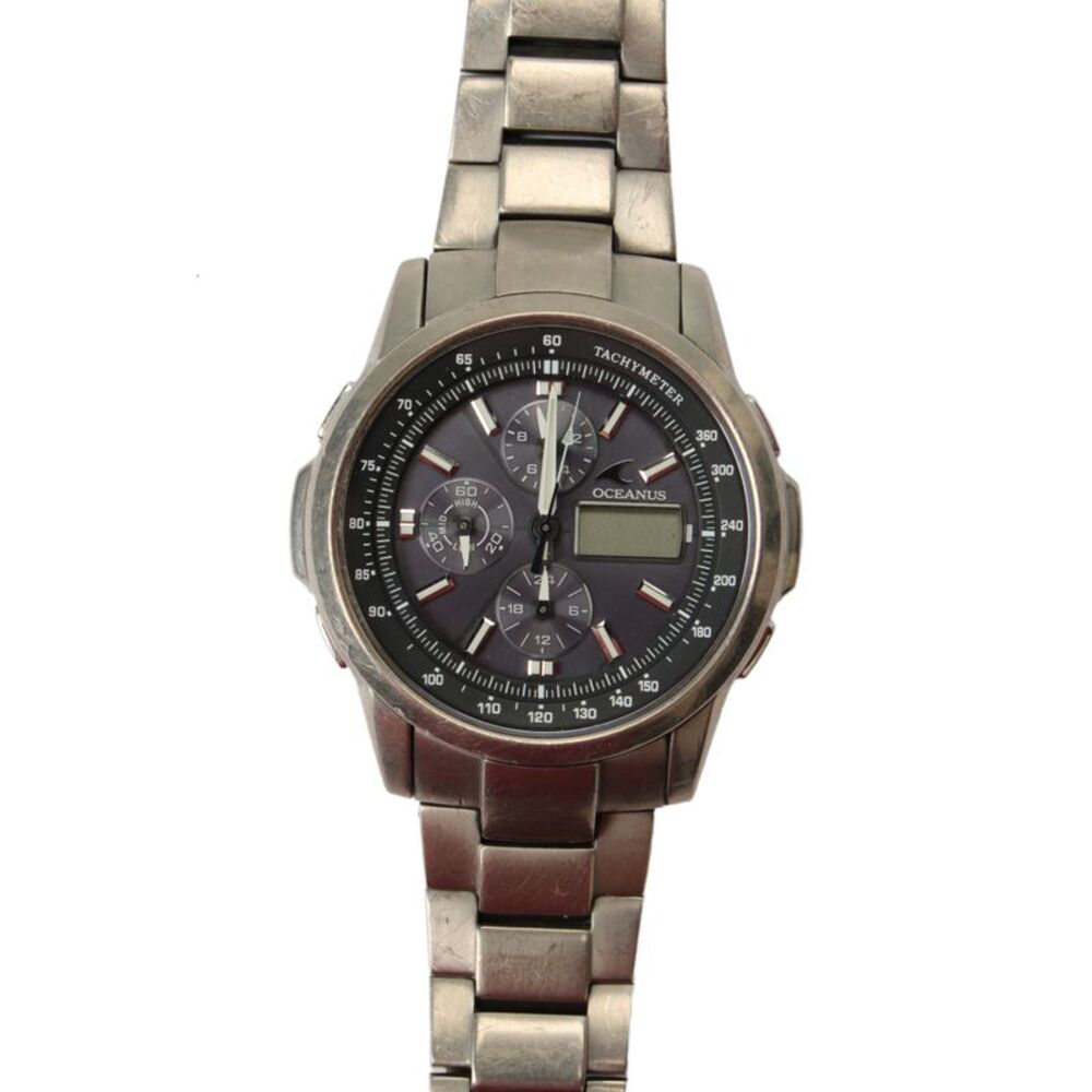 Casio Mens Stainless Steel Oceanus OCW-500TDA Solar Quartz Watch 42mm